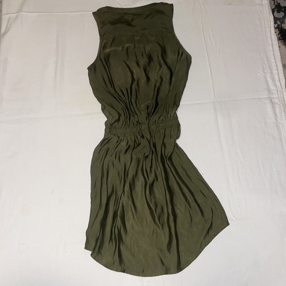 Green Button Up Express Dress XS - Picture 5 of 5